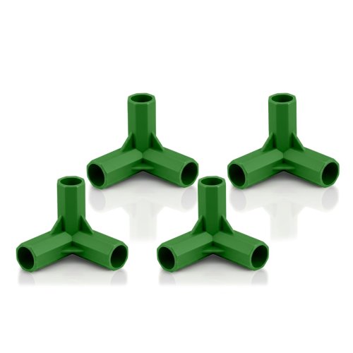 Złączki do tyczek Plonos 11x40 mm, typ-3, 4 szt., zielone